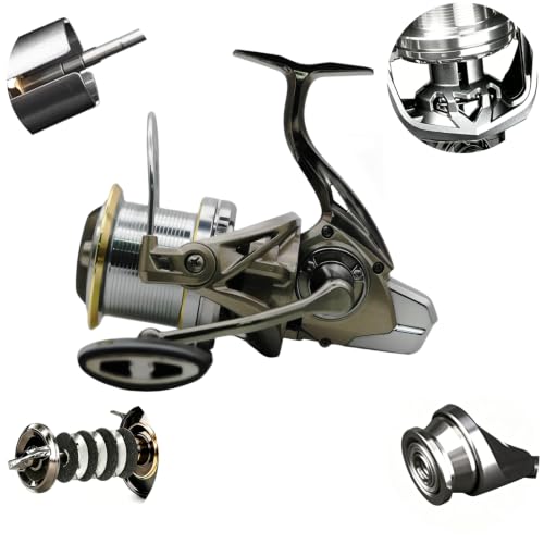 Saltwater Spinning Reels 8000/10000/14000, Heavy Duty Surf Fishing Reel for Long Casting, 6+1BB, 4.8:1 Gear Ratio, 61lbs Max Drag, Corrosion-Resistant CNC Aluminum High Capacity Spool - size: 10000