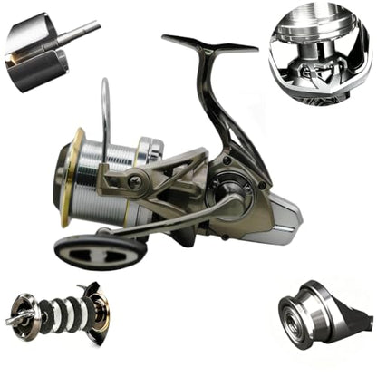 Saltwater Spinning Reels 8000/10000/14000, Heavy Duty Surf Fishing Reel for Long Casting, 6+1BB, 4.8:1 Gear Ratio, 61lbs Max Drag, Corrosion-Resistant CNC Aluminum High Capacity Spool - size: 10000