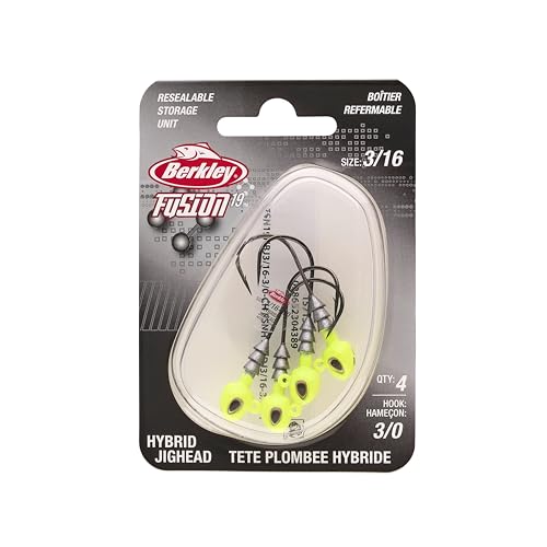 Berkley Fusion19 Hybrid Fishing Jigheads - color: Chartreuse, size: 3/0 Hook Size - 3/16 oz
