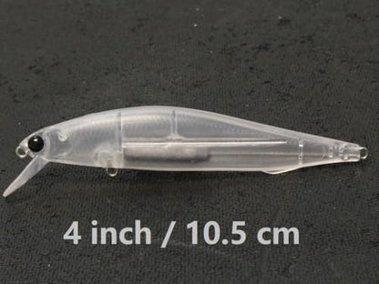 10 Blank Unpainted Minnow Crankbait Topwater Lipless Jerkbait Fishing Lures V5 - color: UPM234P10