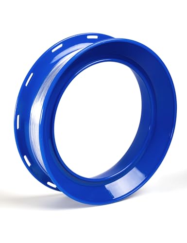 BLUEWING Fishing Yoyo Spool Cuban Hand Reel Yo-yo Spooler for Line and Leader Storage Fishing Coiling Plate - color: Blue 7in