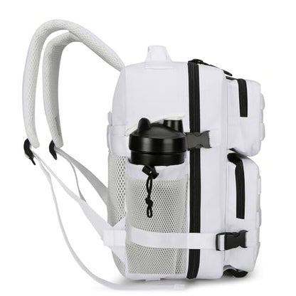 9L Mini Tactical Backpack for Men and Women Tactical Backpack Small for Hiking Small Tactical Bag Fitness Pack - color: White