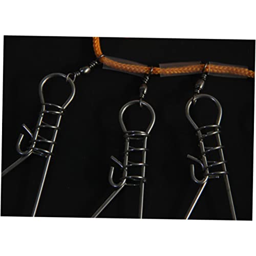 INOOMP 5 Kayak Fishing Accessories Fishing Stringer Live Fish Buckle Lock 5 Snaps Live Fish Buckle Fish Stringer Kit Nylon Ropes 5 Snaps Fishing Lock Fishing Supplies Stainless Steel