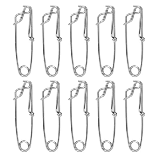 10 PCS Longline Fishing Line Clips Stainless Steel Trotline Clips | Fishing Snap Branch, Reinforced Hook Body, Spring Clasp, One-Touch Push Button, Floats, Sharking, Tuna, Crabbing, Shrimping