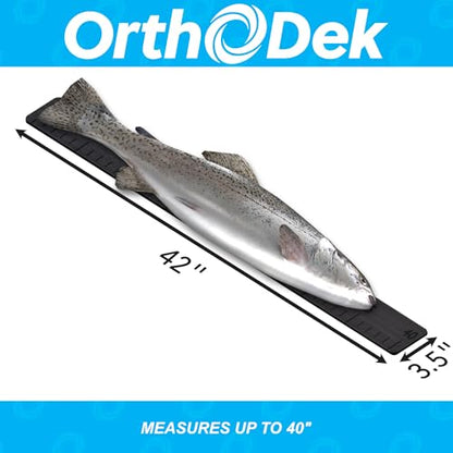 40" Fish Ruler for Boats, Laser Engraved Peel and Stick EVA Foam Fish Measuring Board, Fishing Measurement Tape for Fishing Boats, Yachts, Kayaks (Charcoal) - color: Charcoal