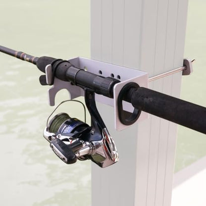 MAXXTUFF Heavy-Duty Dock Column Fishing Rod Holder, One Pair, Model MTM104