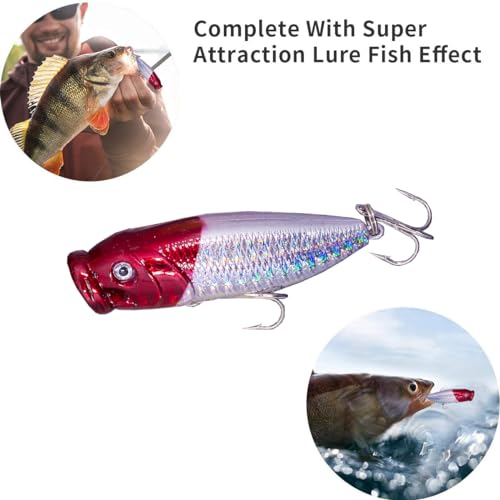 Fishing Lures Freshwater Bait Tackle kit.Tackle Box Including crankbaits topwater Lures,Jigs,Spoons and More Fishing Gear Set.Suitable for Bass Trout Salmon. - color: B240PCS