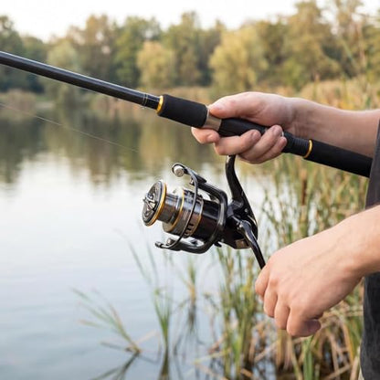 Persei Spinning Fishing Reel - 22LBs Max Drag, 5.2:1 Gear Ratio - Lightweight Ultra Smooth Powerful Saltwater or Freshwater Spinning Fishing Reel, 500 2000 3000 5000 7000 Series