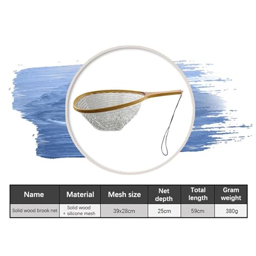 Fly Fishing Landing Net Soft Rubber Small Or Big Mesh Trout Catch and Release Net - color: Black