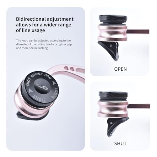 FG Knot Assist Tool，Knot Assist GT Knotter Leader Connection Knot Assist 2.0 for FG Knot Braided Line to Leader Connection Fishing Knot Tying Tool for Braid to Monofilament Leade - color: Rose Gold
