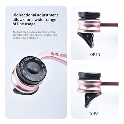 FG Knot Assist Tool，Knot Assist GT Knotter Leader Connection Knot Assist 2.0 for FG Knot Braided Line to Leader Connection Fishing Knot Tying Tool for Braid to Monofilament Leade - color: Rose Gold