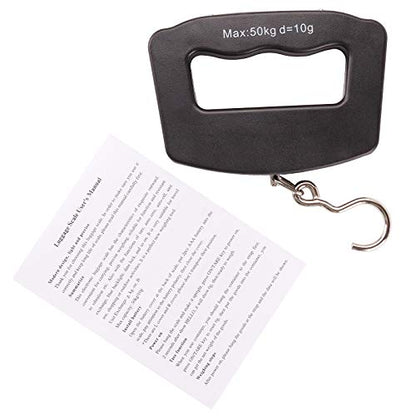 Kinstecks 110lb/50kg Fish Scales Backlit LCD Portable Electronic Balance Digital Fishing Scale Hanging Scale for Hunting Fishing Postal Kitchen