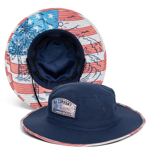 Soul of Adventure Bucket Hat | UV 50+ for Adults | Sun Protection with Adjustable Fit, Moisture-Wicking Fabric - color: American Vacay
