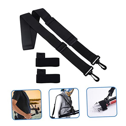 DECHOUS 1Set Creative Fishing Rod Fixed Band Adjustable Shoulder Strap for Comfortable Carrying Fishing Supply for Fishermen Easily Folds for Convenience