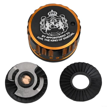 Upgrade Spool Mechanical Brake Knob For Abu Garcia 3 3.5 4 P5 Baitcasting Reels, Aluminum Alloy, Fishing Reel Replacement Parts(black gold) - color: black gold