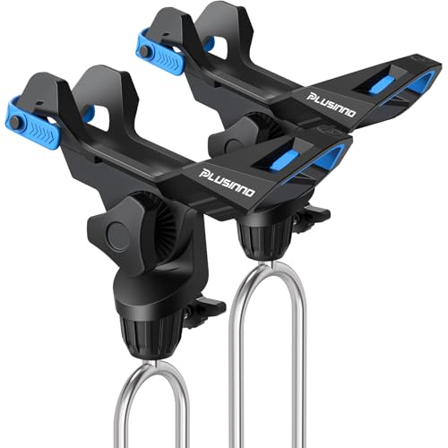 PLUSINNO 1/2/4 Pack Fishing Rod Holder for Ground, Upgraded Rod Holders for Bank Fishing, 360 Degree Adjustable Fishing Rod Holder Equipment, Fishing Gear, Fishing Gifts for Men. - style: Rod Holder-2 Pack