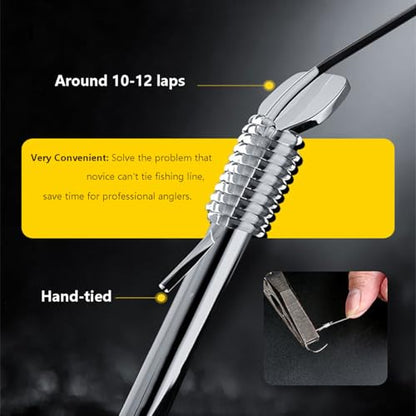 AMHDV Pre Tied Fishing Hooks on Line, Small Fish Hook with Leaders (Pack of 20) - size: 16# (0.55-2.2lb)