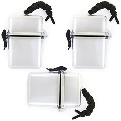 Sport Waterproof Case ID Card Badge Holder Floating Sports Case Heavy Duty Durable Locker Dry Box Fishing License Holder Waterproof(Clear 3Pcs) - color: White