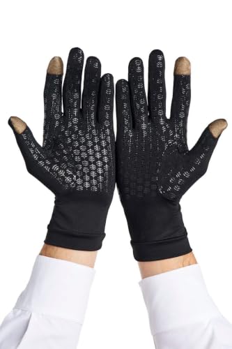 Coolibar Full Finger UV Sun Gloves - UPF 50+ Sun Protection - Gannett - color: Black, size: X-Large