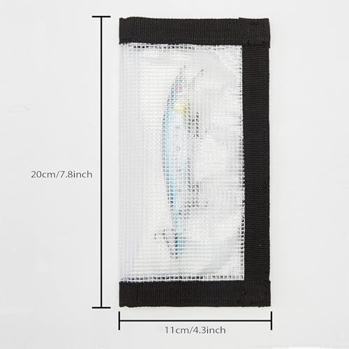 Fishing Lure Wraps 2-10 Pack Durable Clear PVC Lure Wrap for Fishing Rod Saltwater Hook Covers Fabric Lure Protector - color: 10 packs Large 7.8″x 4.3″
