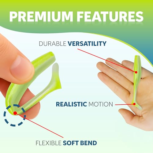 Soft Plastic Paddle Tail Swimbaits – 3 1/4", 4" & 5" Soft Plastic Fishing Lures with Extra-Large Tail for Lifelike Swimming Action – Freshwater & Saltwater - color: Electric Green, size: 3 1/4 Inch - 12 Pack