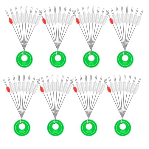 800 Pcs Orange Rubber Fishing Bobber Stopper,8 in 1 Float Sinker Stops, Oval Fishing Peg,L M S Float Stop Available (Orange Oval, Small) - color: Transparent Cylinder, size: Small