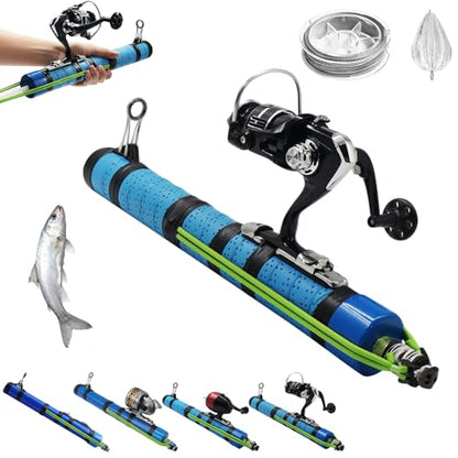SUFFUSE Fishing Rod, Portable Catapult Lure Fishing Tools, Saltwater and Freshwater Great Gear for Traveling - color: Package D