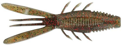 CrushCity Bronco Bug Soft Plastic Bass Lure, Dual-Action Creature Bait with Hinged Arms & Subtle Leg Movement - color: California Craw, size: 4"