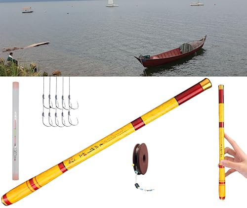 Carbon Fiber Tenkara Fishing Rod Kit Bank Poles for Catfishing All Waters - size: 8.8FT-2.7m kit