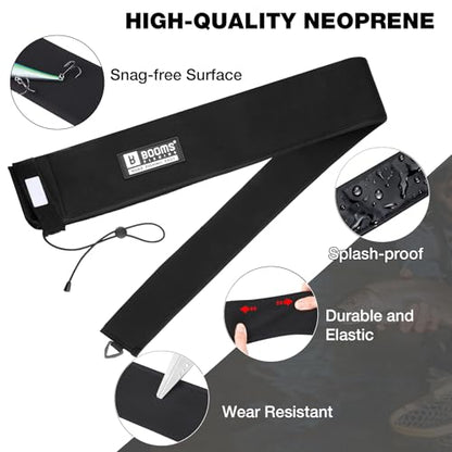 Booms Fishing Neoprene Rod Sleeve: Fishing Pole Sleeve - Protective Rod Socks with Hanging Loop & Adjustable Lanyard - RS8/9 Floating Pole Covers for Casting/Trolling, Spinning, Fly Rods - size: 84", style: Casting/Trolling