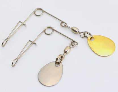 Fishing Spinner Blades for Crappie Spinnerbait - Crappie Fishing Spinner Spin for Jig Lure - style: Silver Colorado