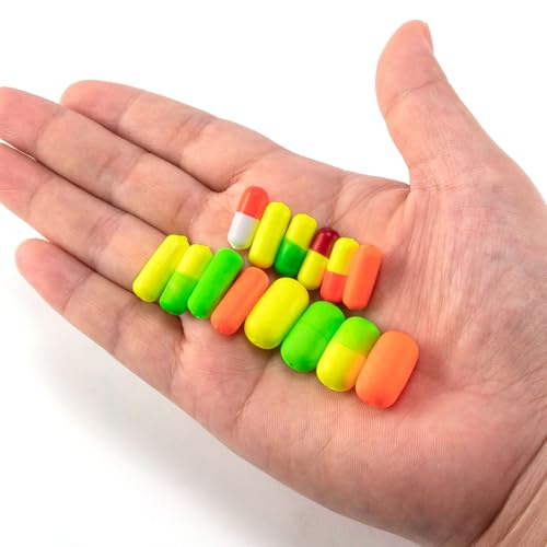 Dr.Fish 30 Pack Fishing Rig Floats Pompano Floats Walleye Rig Lure Making Accessories Surf Fishing Foam Snell Bobbers - color: Red, size: Large-2/3*2/5"