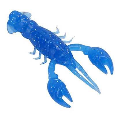 YUYTE Lures Crawfish Bait 10pcs Soft Fishing Lure Crawdad Bait PVC Shrimp Artificial Lure Baits for Freshwater and Saltwater Fishing - color: Blue