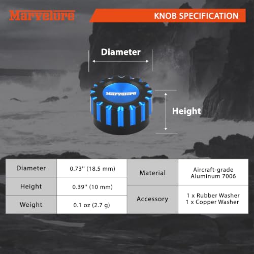 Tension Mechanical Brake Knob, Zero Adjuster Cap, Compatible for Shimano Curado MGL, SLX DC, SLX DC XT Baitcasting Reels - color: Blue Black
