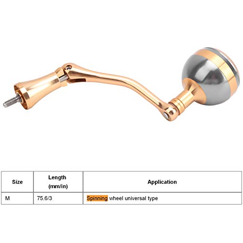 Raguso Reel Handle Grip Reel Handle Conversion Fishing Aluminum Alloy Screw‑in Metal Rocker Arm Reel Power Handle Grip for Spinning Fishing Reel (Medium)
