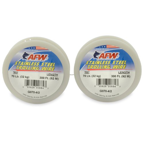 American Fishing Wire Stainless Steel Trolling Wire (Single Strand) - size: 300 Feet, 120 Pound Test