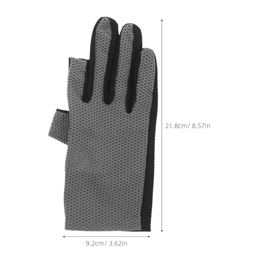 Kisangel Fingerless Fishing Gloves Breathable Mesh Anti-Slip Sun Protection Gloves for Outdoor Sports Cycling Mountain Biking and Surf Casting – for Men and Women