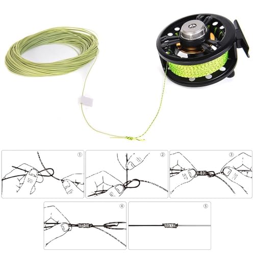2PCS 164ft Fly Fishing Line – 8-Strand Line Floating Backing for Freshwater & Saltwater, High-Visibility Colors - color: Yellow&Green-20lb