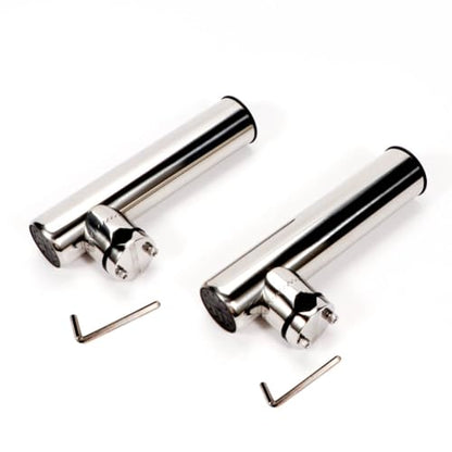 2PCS Fishing Rod Holder Clamp-On Mounting Stainless Steel for Rails 7/8" to 1"