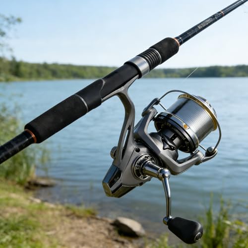 Heavy Duty Spinning Reel Metal Body with CNC Machined Spool 55LB Max Drag 8/10+1 BB Ultra Smooth 4.1/4.6/4.8:1 High Speed Gear Ratio Saltwater Freshwater Fishing Reel for 8000 to 16000 Series - color: SKM10000