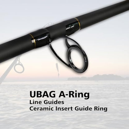 Fiblink Surf Fishing Rod 2 Piece/3 Piece Portable Travel Spinning Rod Saltwater Surf Rod (9'/10'/10'6"/12') - style: Spin-12'-3pc