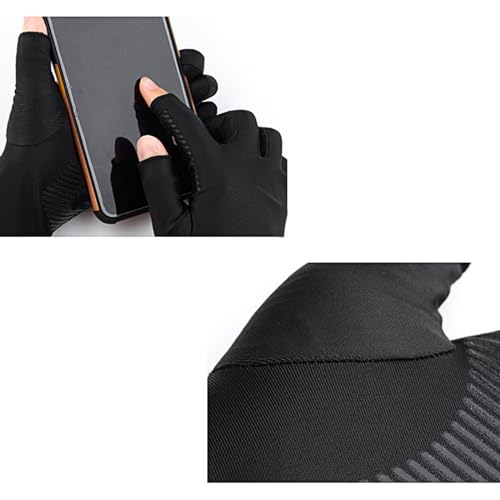 Uv for Protection Fishing Fingerless Gloves Light Breathable Sunscreen Driving Anti Uv for Outdoor Cycling Men Sun - color: C