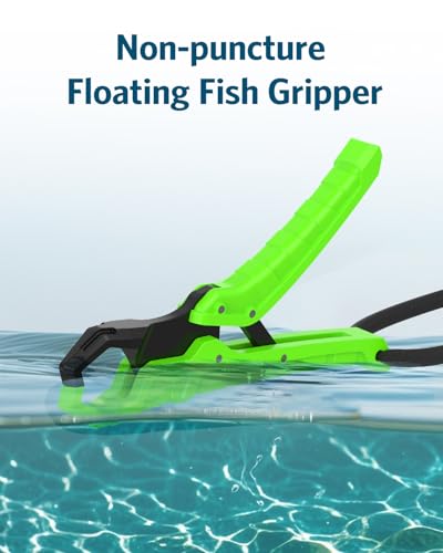 Fish Scale with Lip Gripper, Waterproof Digital Fish Scale, 110lb/50kg Hanging Fish Weight Scale, Portable Luggage Scale with Tape Measure, LCD Backlit, Batteries, for Home Fishing, Green - color: Green