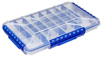 Flambeau Outdoors Fully Divided Slim Waterproof Ultimate Tuff Tainer | 28 Compartments, Removable Zerust Anti-Corrosion Dividers, Tackle Storage Customization, 14" x 8.9" x 1.7" - size: 5000/3700, style: 28 Compartments