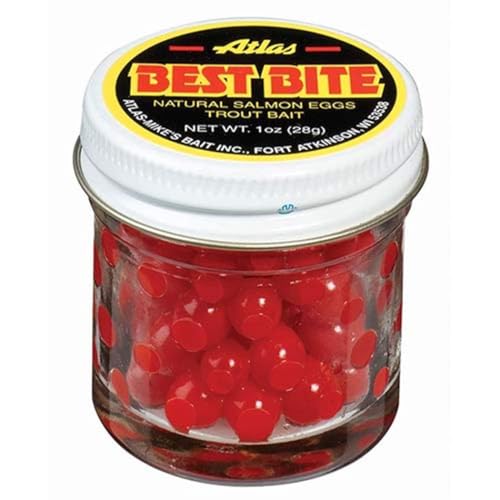 Atlas Mike's Best Bite Salmon Fishing Bait Eggs, Red