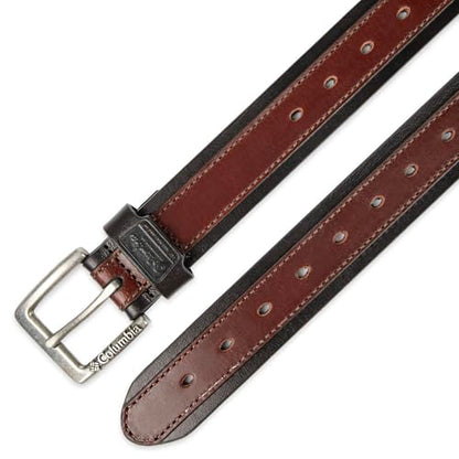Columbia Men's Leather Casual Belt Tan & Brown Classic Style for Everyday Wear - color: Tan Overlay, size: Large (38-40)