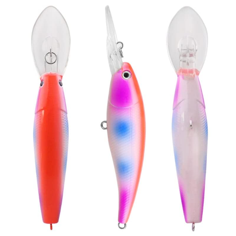 5pcs 3D Minnow Bass Fishing Lures Crankbaits, Fishing Hard Baits Swimbaits Topwater Lures for Trout Bass Perch Fishing