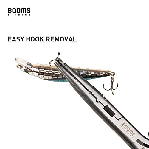 Booms Fishing F03 Needle Nose Fishing Pliers, 9" Fisherman's Pliers, Long Nose Hook Remover, Saltwater Resistant Fishing Gear, Green - color: A: 9" Split Ring Nose_green