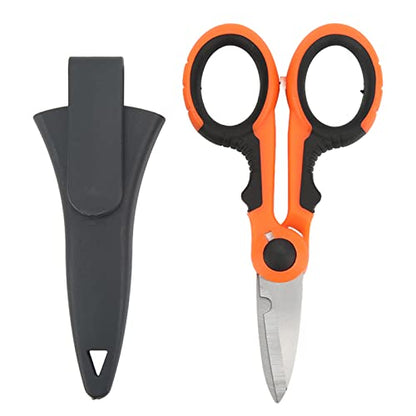 Fishing Line Scissors, Scissors Braid Cutters Stainless Steel Fishing Tools Small Fishing Pliers Portable Ergonomic Mini Fishing Scissors Fishing Line Cutters with Anti Slip Handle