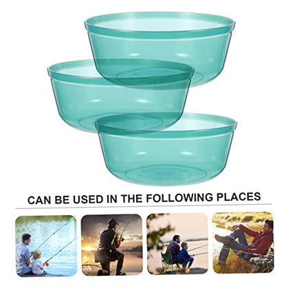 UPKOCH 3pcs Non-Stick Fishing Bait Basin Thick Stackable Mixing Bowls for Easy Bait Storage Outdoor Fishing Tools and Lightweight Design for Anglers